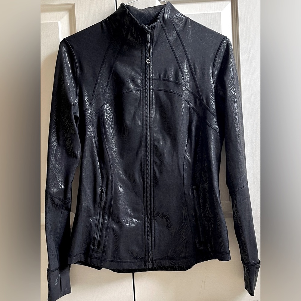 🍒LULULEMON sz 12 Ltd Edit DEFINE JACKET *ACCLIMATIZE SHINE FOIL Black *LUXTREME